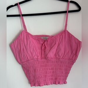 WAYF Pink Smocked Women's Top